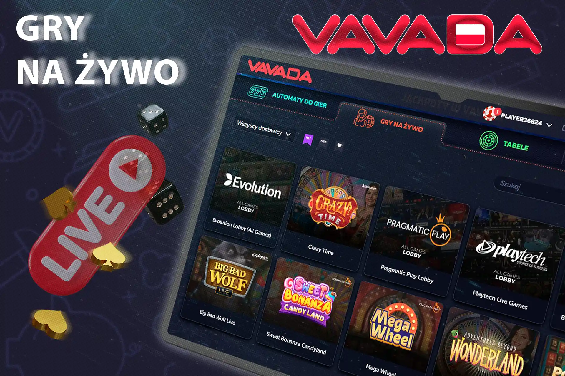 Vavada Live Casino – Evolution Gaming i Pragmatic Play Live 24/7